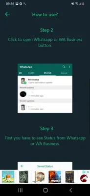 WhatsOn - Professional WhatsApp status saver android App screenshot 1